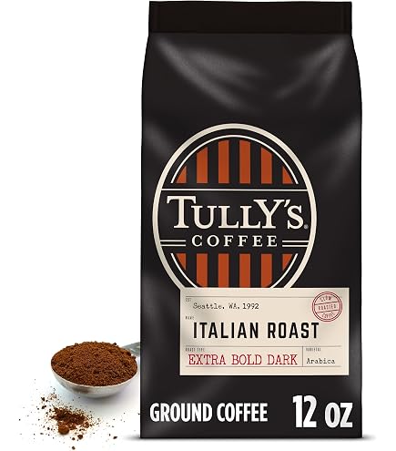 Amazon.com : Tully's Coffee Espresso Blend, Ground Dark Roast, 12